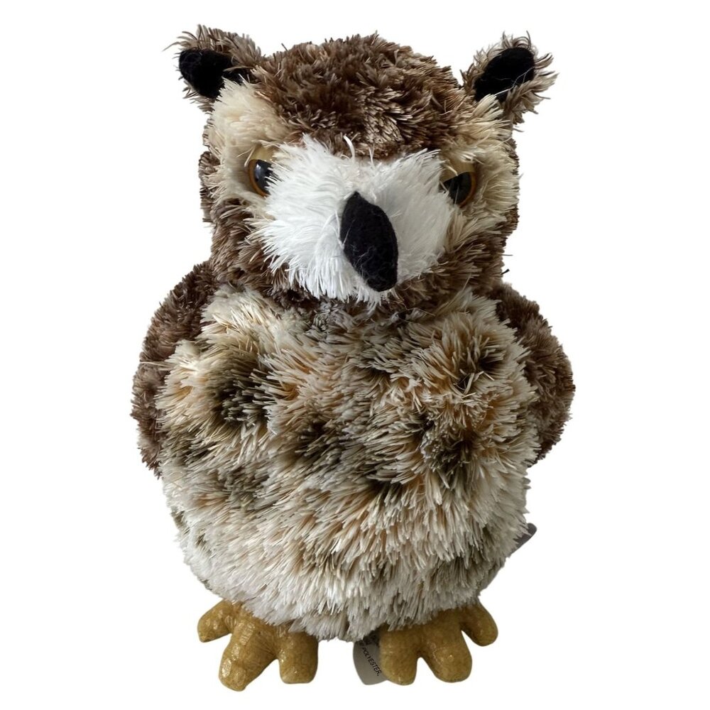 Aurora World Plush Owl 6.5" Brown & White Stuffed Animal Toy Soft